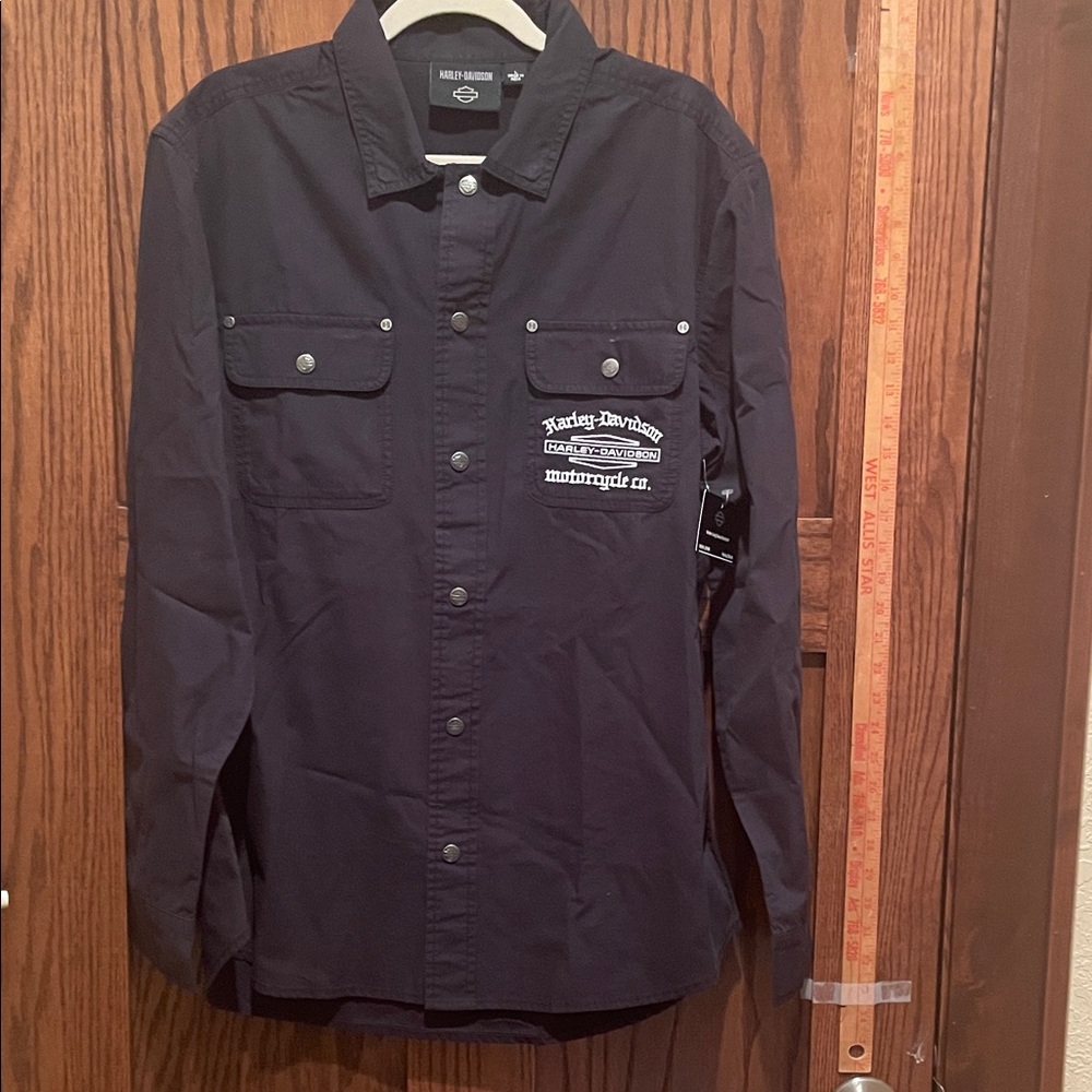 Harley-Davidson Men's Black Button-Down Shirt